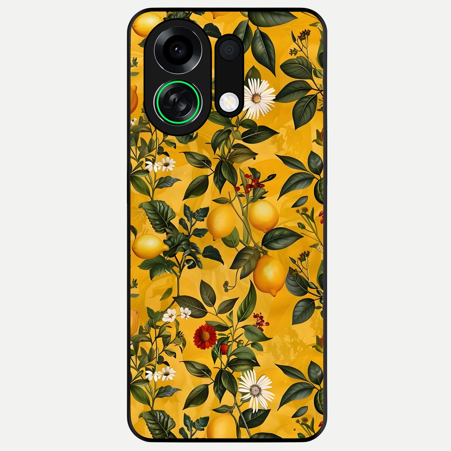  Golden Lemon Field Glass Case For Oppo K13 Turbo back cover – full design glossy printed glass finish