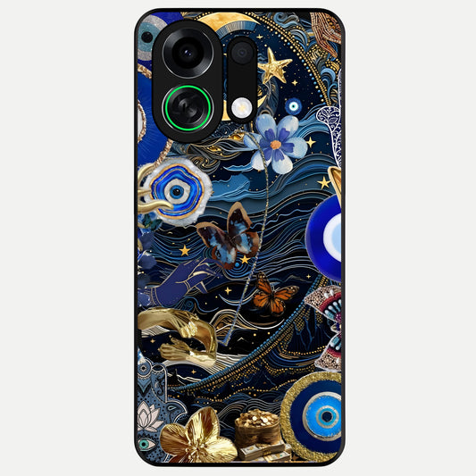  Golden Moon Magic Glass Case For Oppo K13 Turbo back cover – full design glossy printed glass finish