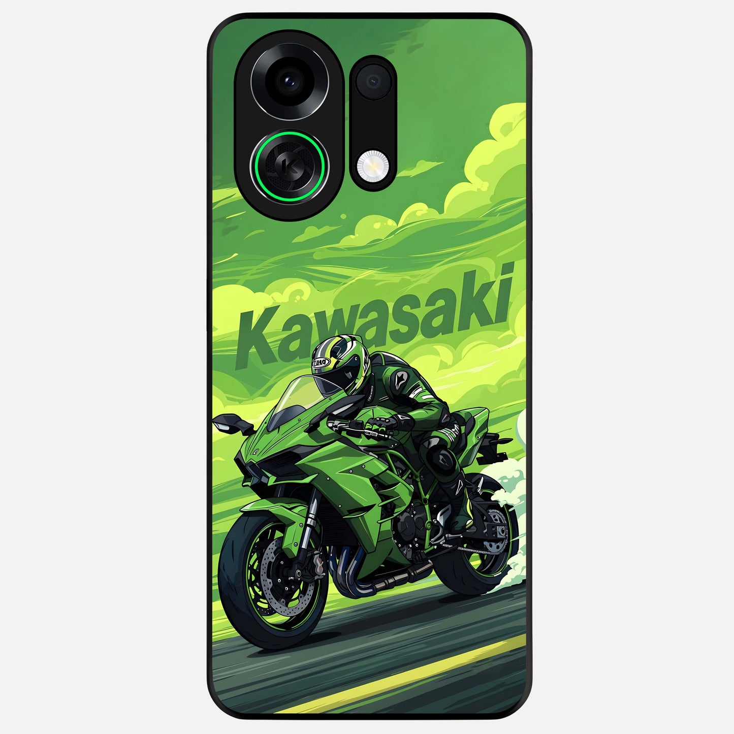  Greenery Sky Glass Case For Oppo K13 Turbo back cover – full design glossy printed glass finish