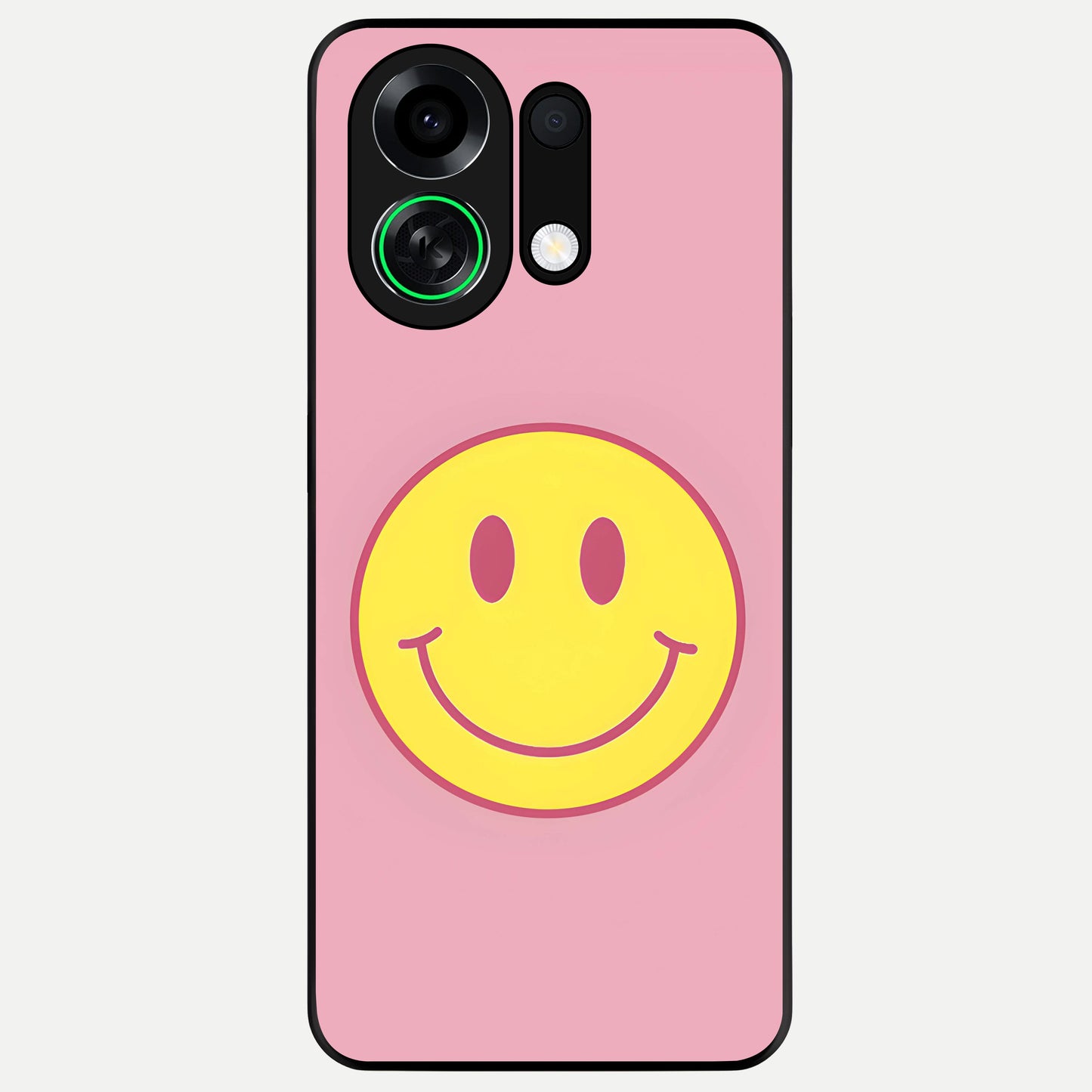  Happy Pink Mood Glass Case For Oppo K13 Turbo back cover – full design glossy printed glass finish