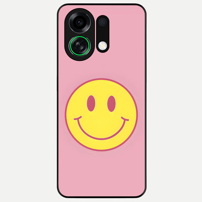  Happy Pink Mood Glass Case For Oppo K13 Turbo back cover – full design glossy printed glass finish