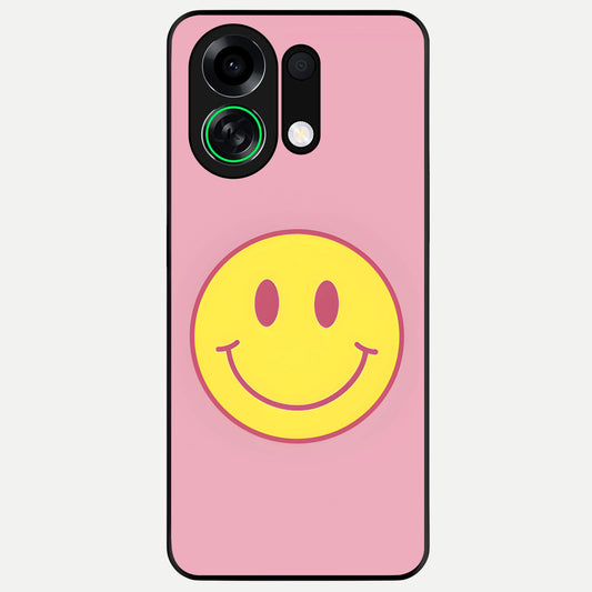  Happy Pink Mood Glass Case For Oppo K13 Turbo back cover – full design glossy printed glass finish