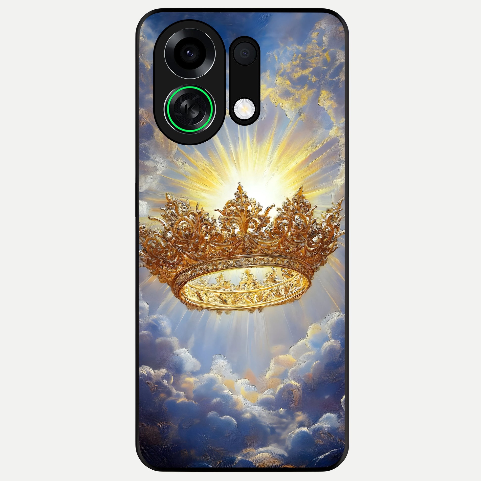  Heavenly Crown Light Glass Case For Oppo K13 Turbo back cover – full design glossy printed glass finish