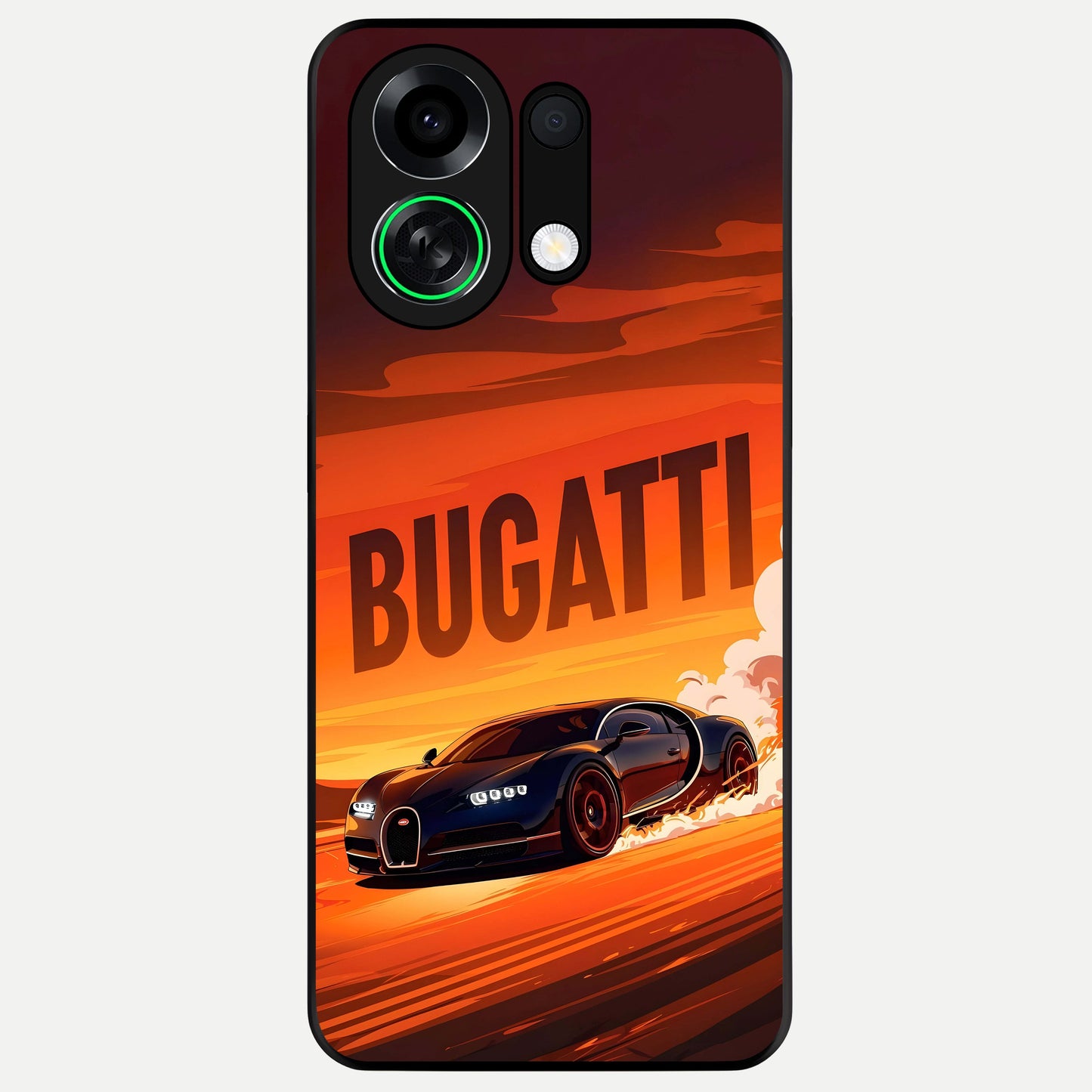  Inferno Bugatti Storm Glass Case For Oppo K13 Turbo back cover – full design glossy printed glass finish
