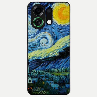  Inspired Van Gogh Art Glass Case For Oppo K13 Turbo back cover – full design glossy printed glass finish