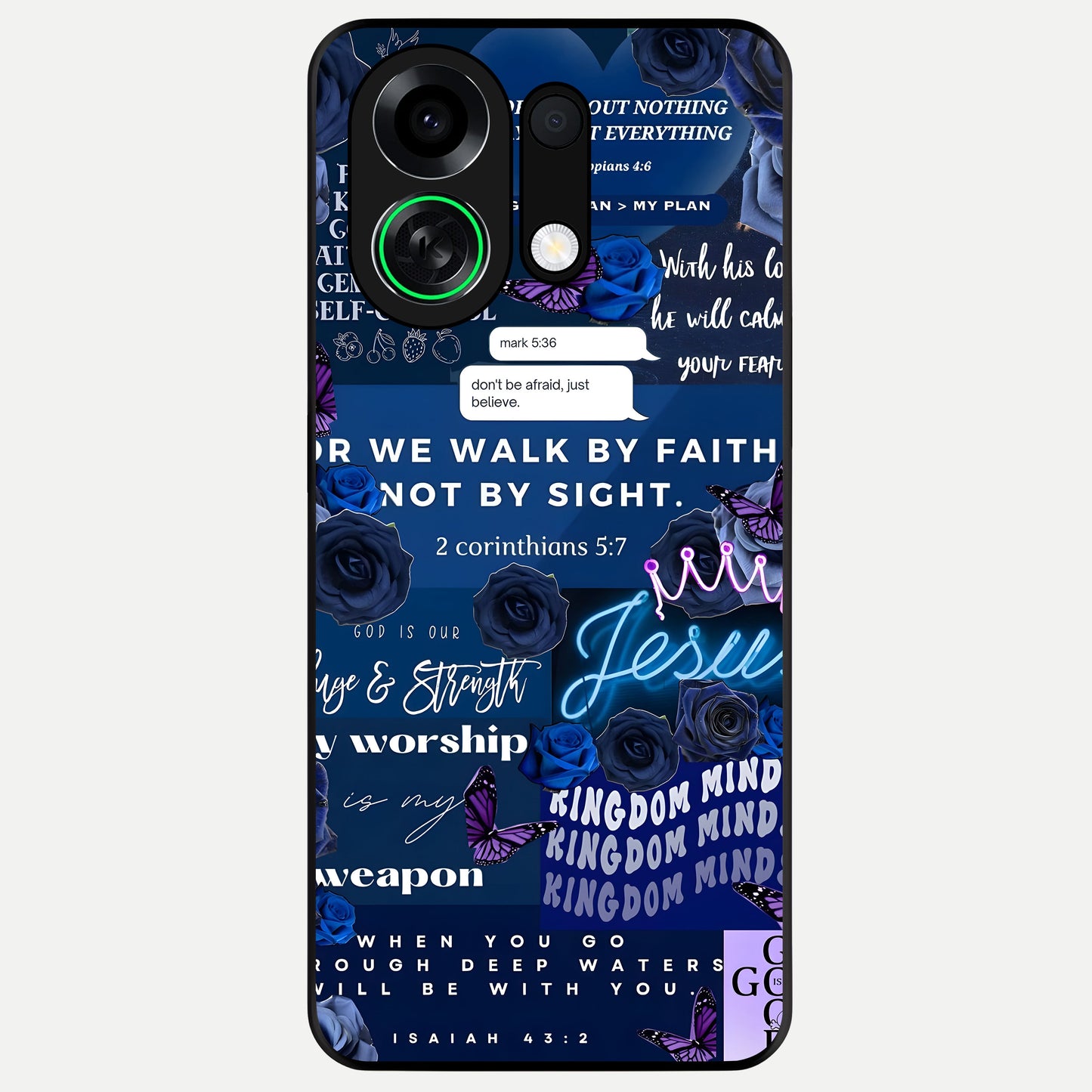  Kingdom Faith Glow Glass Case For Oppo K13 Turbo back cover – full design glossy printed glass finish
