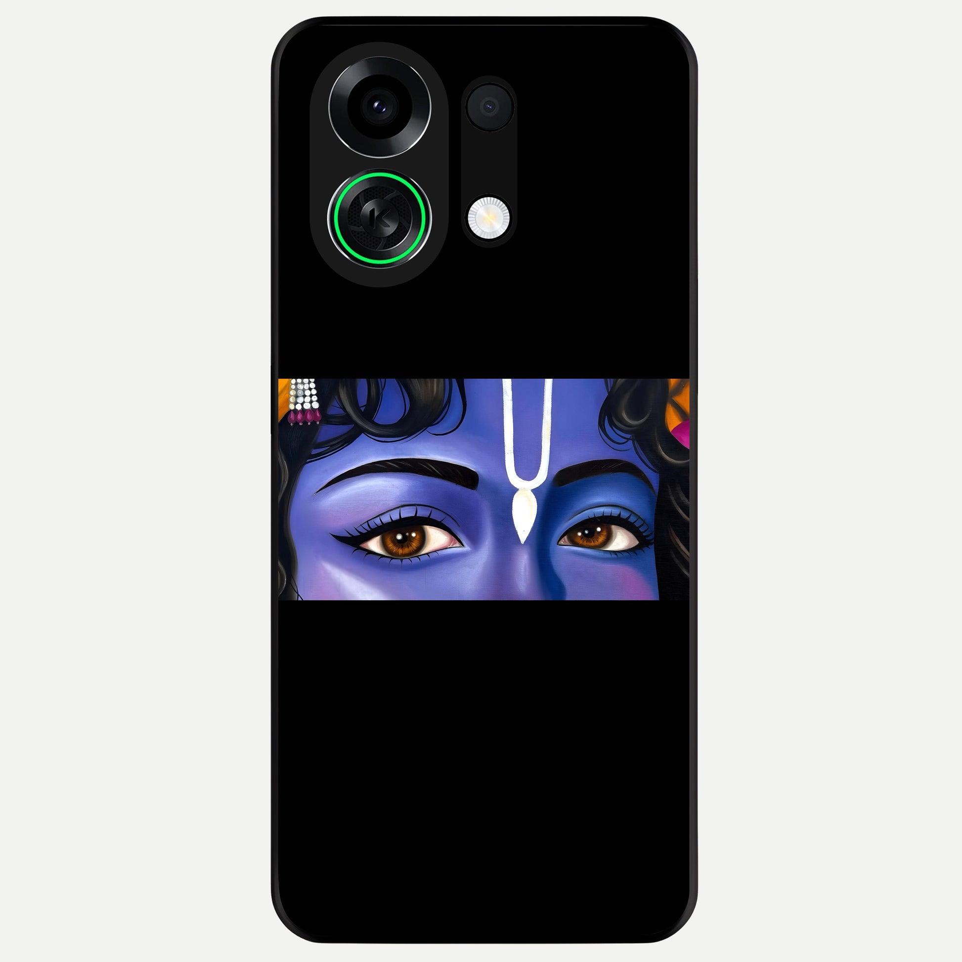  Krishna Eye Glass Case For Oppo K13 Turbo back cover – full design glossy printed glass finish