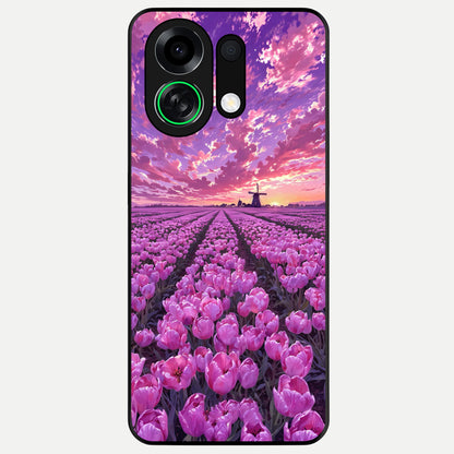  Lavender Dream Skies Glass Case For Oppo K13 Turbo back cover – full design glossy printed glass finish