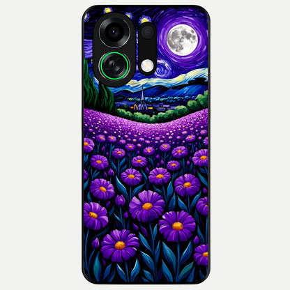  Lavender Moon Field Glass Case For Oppo K13 Turbo back cover – full design glossy printed glass finish