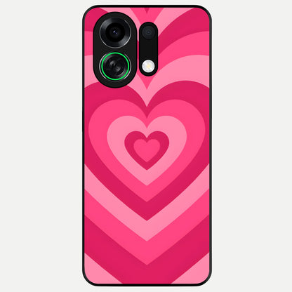  Layered Love Hearts Glass Case For Oppo K13 Turbo back cover – full design glossy printed glass finish