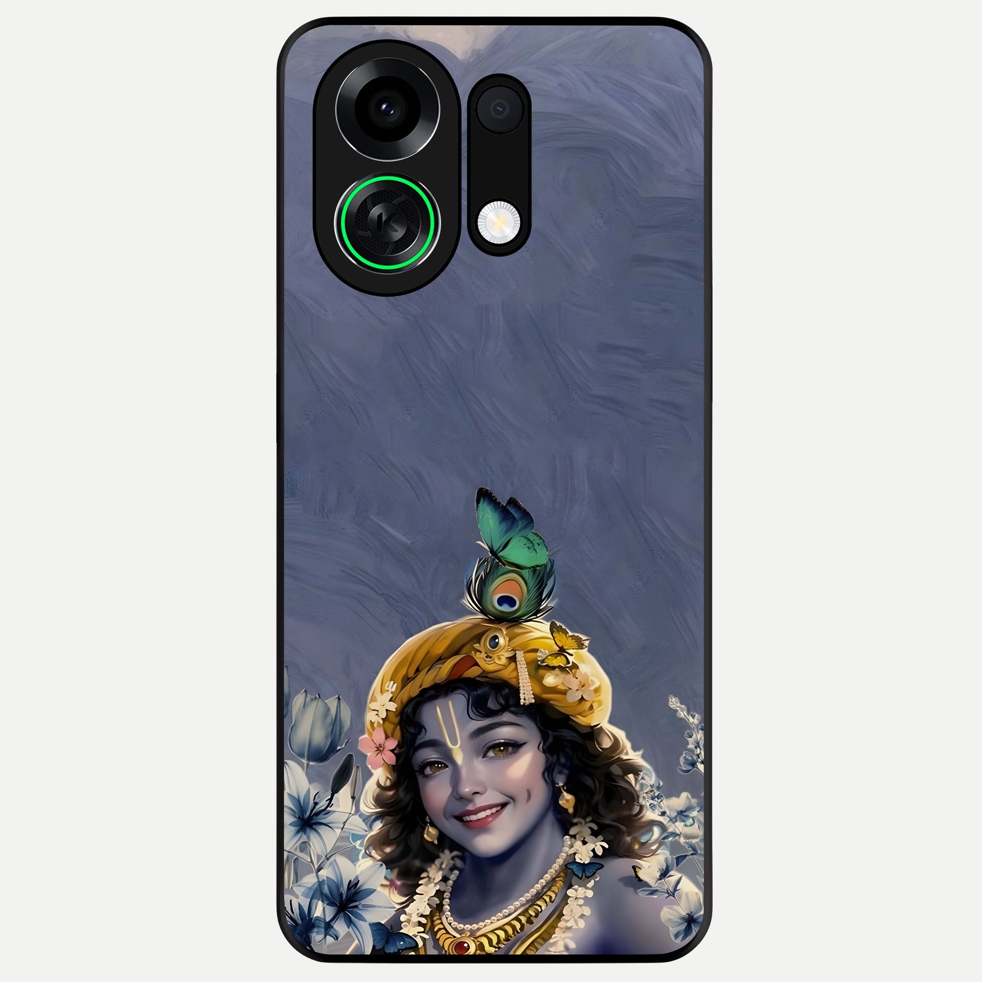  Lord Krishna Glass Case For Oppo K13 Turbo back cover – full design glossy printed glass finish