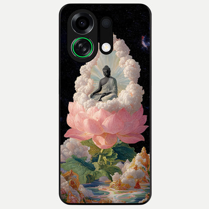  Lotus Divine Peace Glass Case For Oppo K13 Turbo back cover – full design glossy printed glass finish