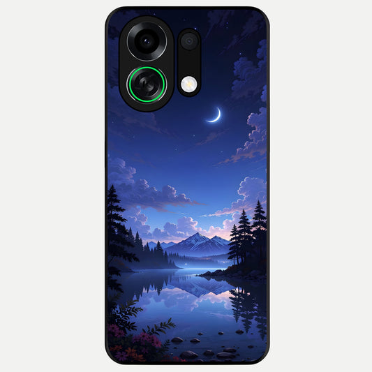  Midnight Lake Peace Glass Case For Oppo K13 Turbo back cover – full design glossy printed glass finish