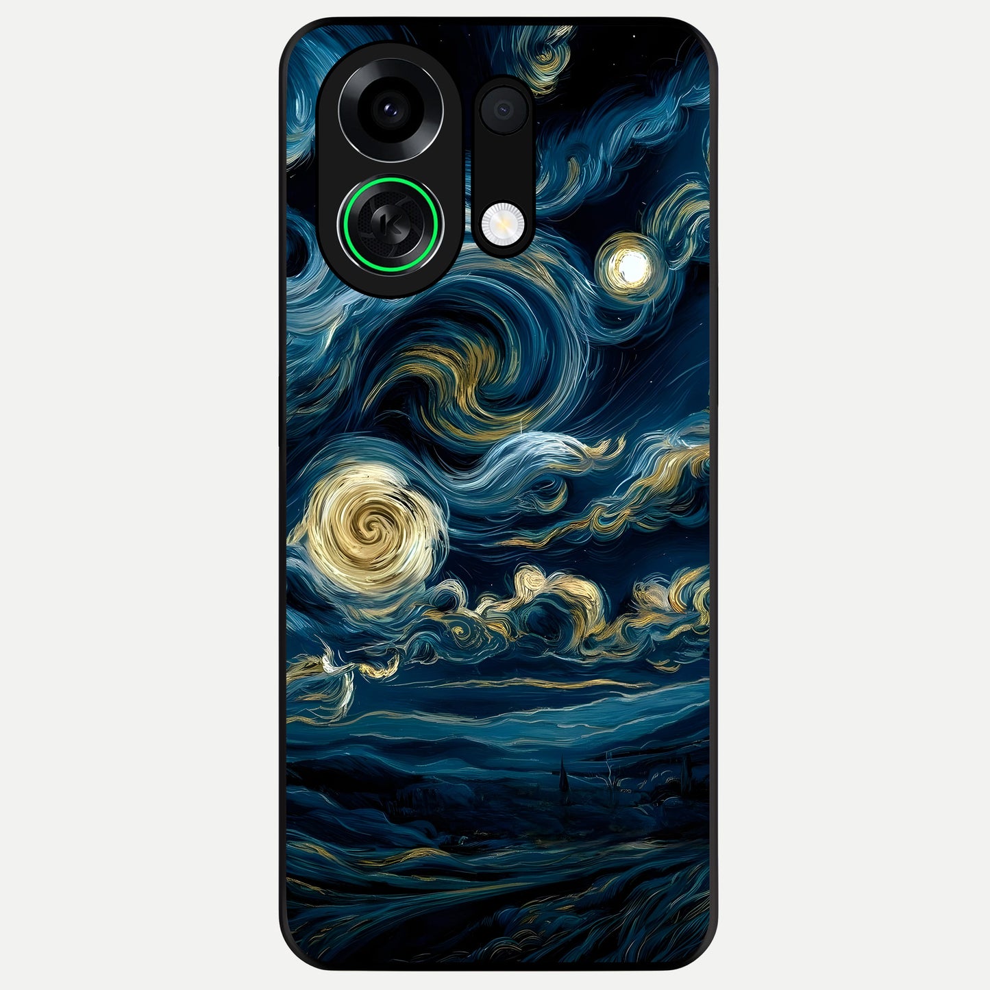 Midnight Sky Whirl Glass Case For Oppo K13 Turbo back cover – full design glossy printed glass finish