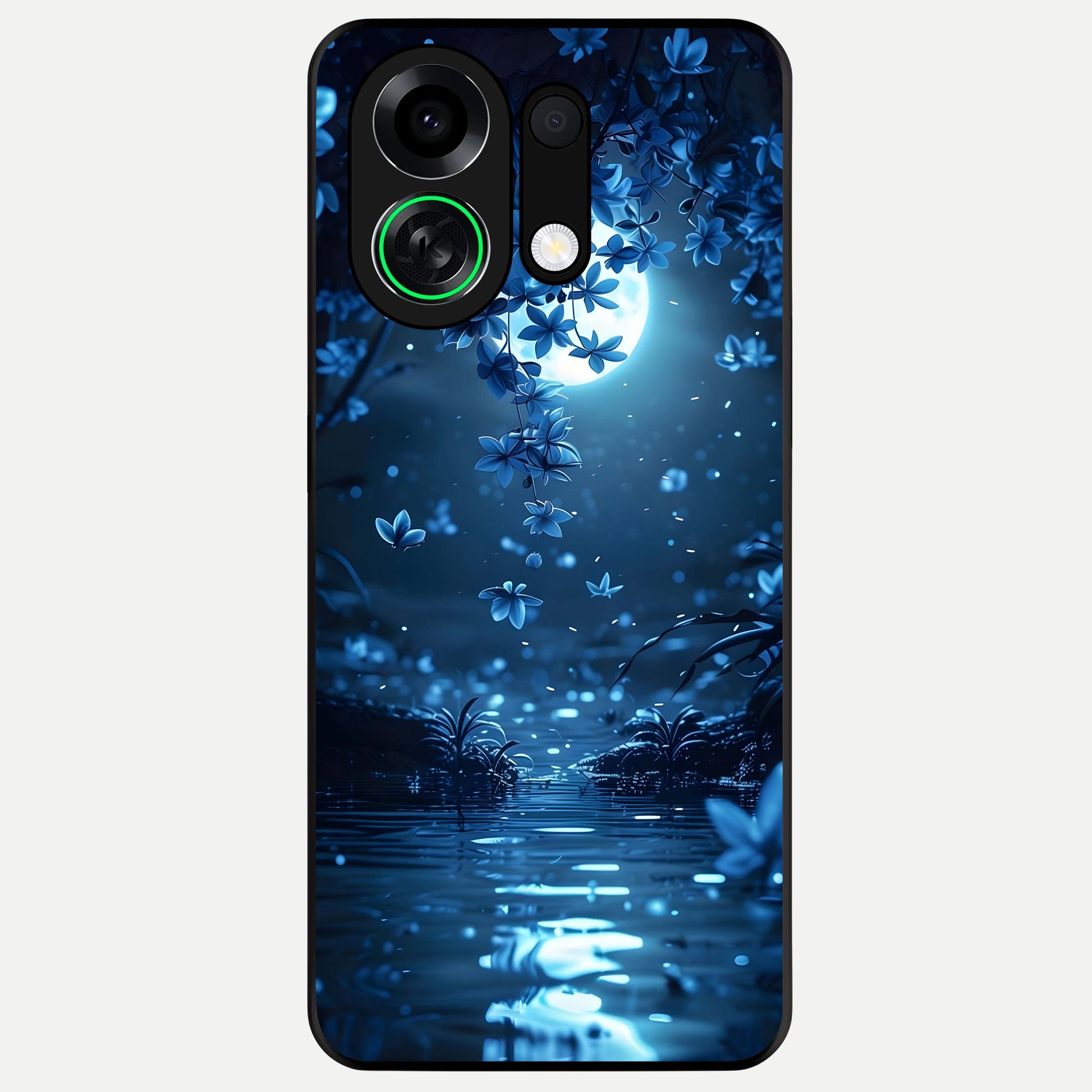  Moonlight Petal Dream Glass Case For Oppo K13 Turbo back cover – full design glossy printed glass finish