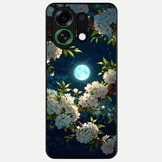  Moonlit Blossom Dream Glass Case For Oppo K13 Turbo back cover – full design glossy printed glass finish