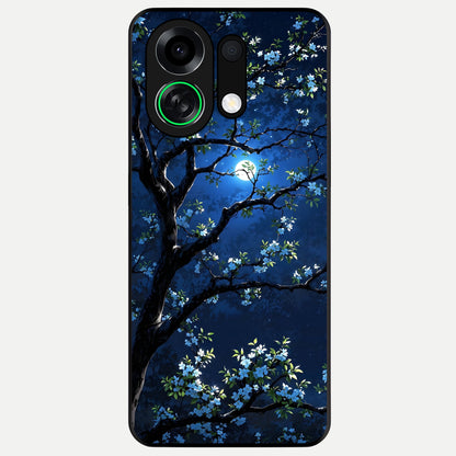  Mystic Floral Night Glass Case For Oppo K13 Turbo back cover – full design glossy printed glass finish
