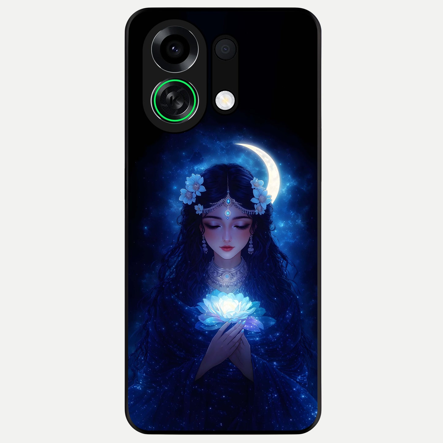  Mystic Moon Queen Glass Case For Oppo K13 Turbo back cover – full design glossy printed glass finish