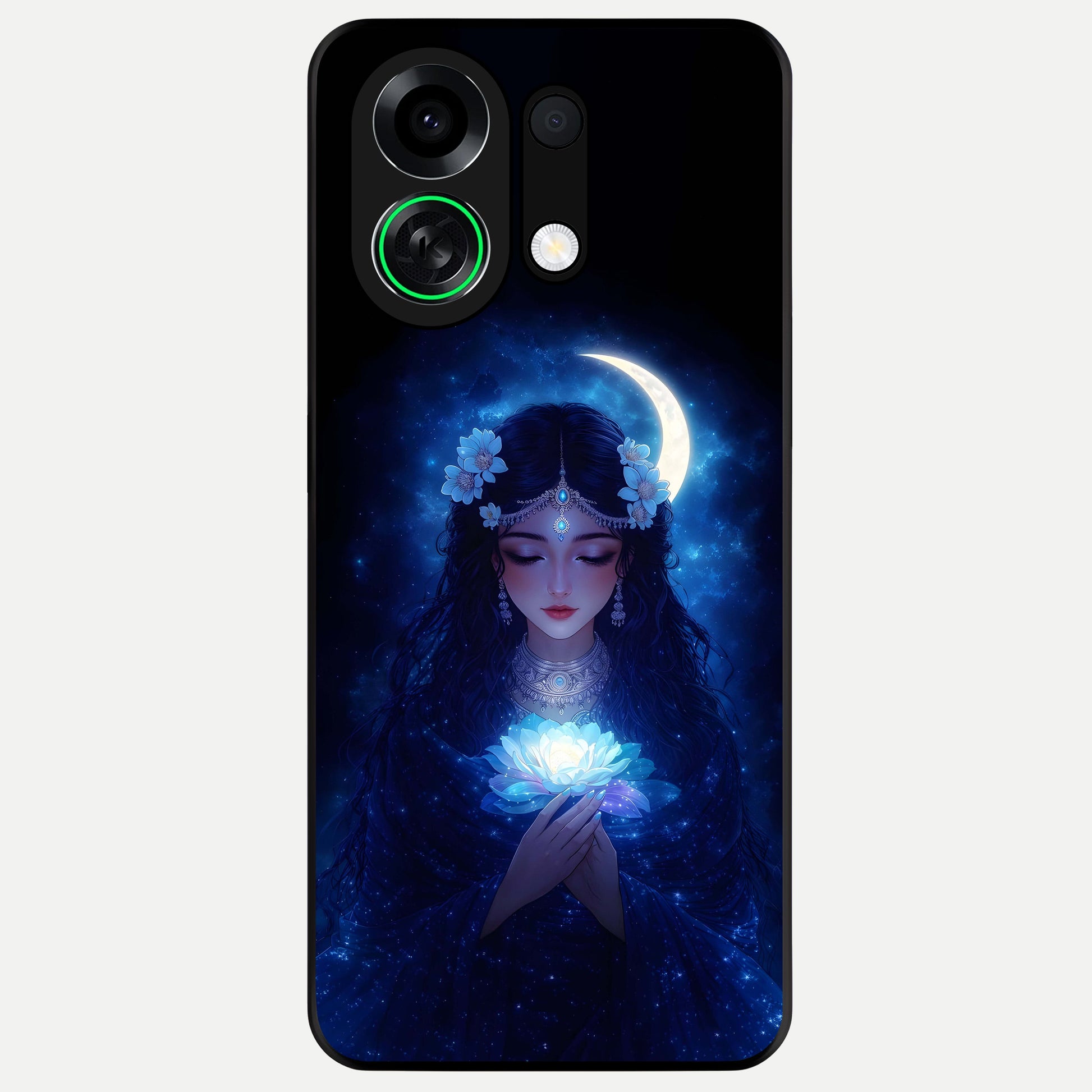  Mystic Moon Queen Glass Case For Oppo K13 Turbo back cover – full design glossy printed glass finish
