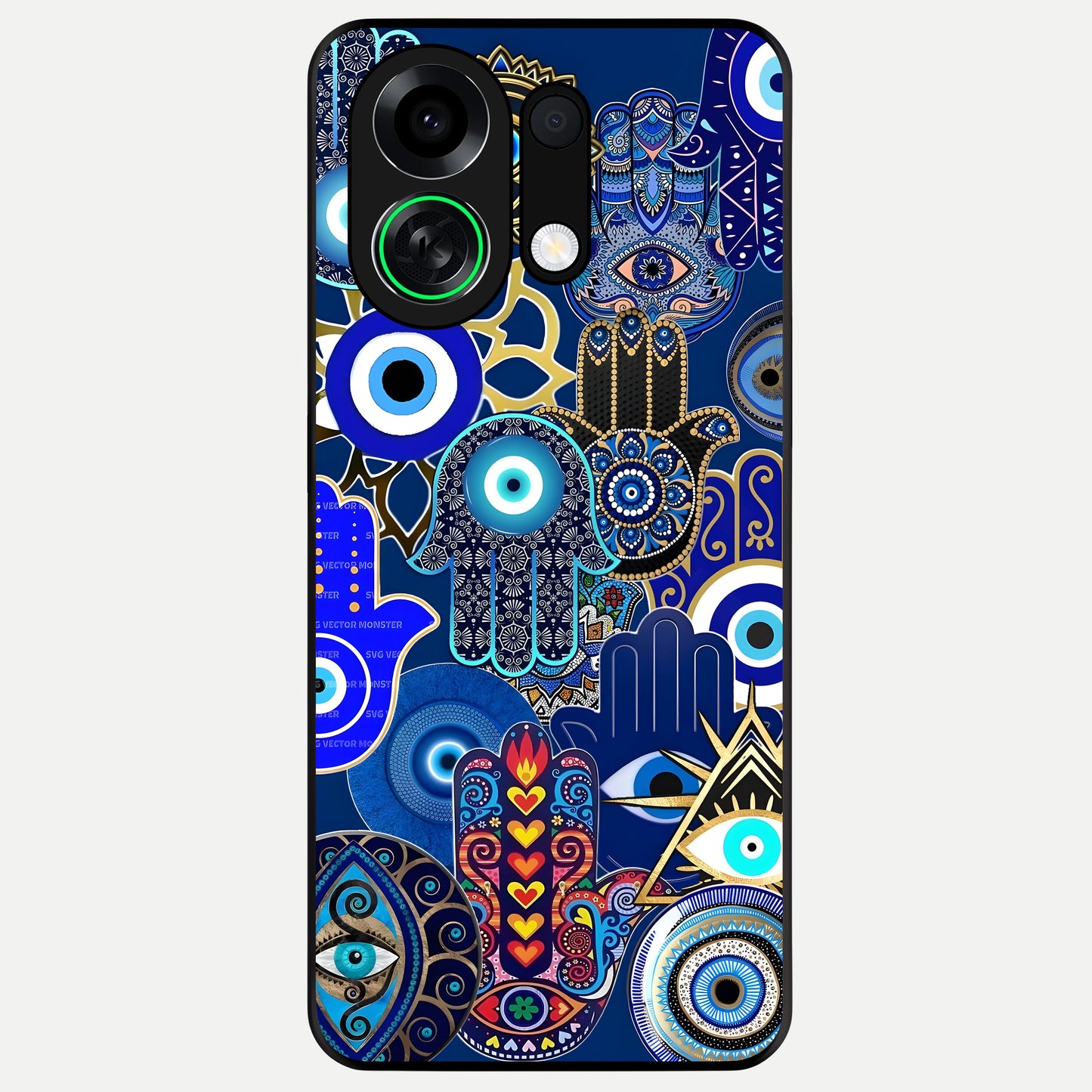  Mystic Palm Guard Glass Case For Oppo K13 Turbo back cover – full design glossy printed glass finish