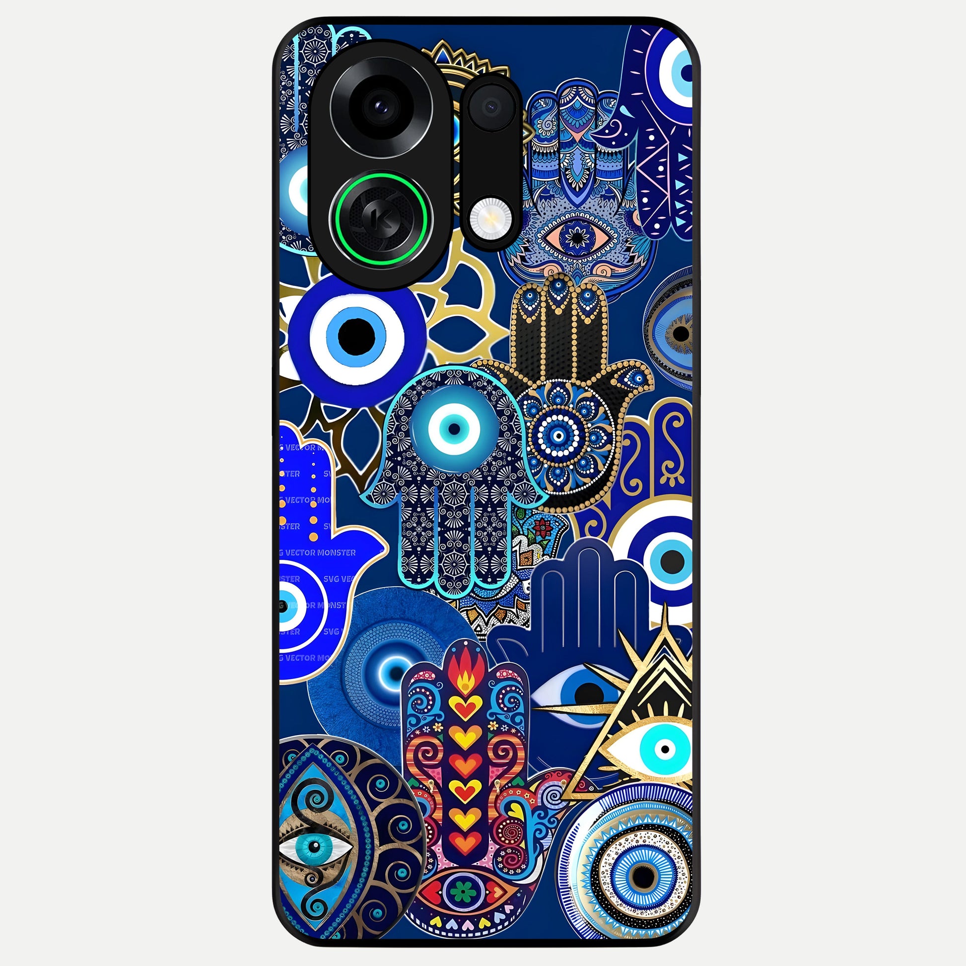  Mystic Palm Guard Glass Case For Oppo K13 Turbo back cover – full design glossy printed glass finish