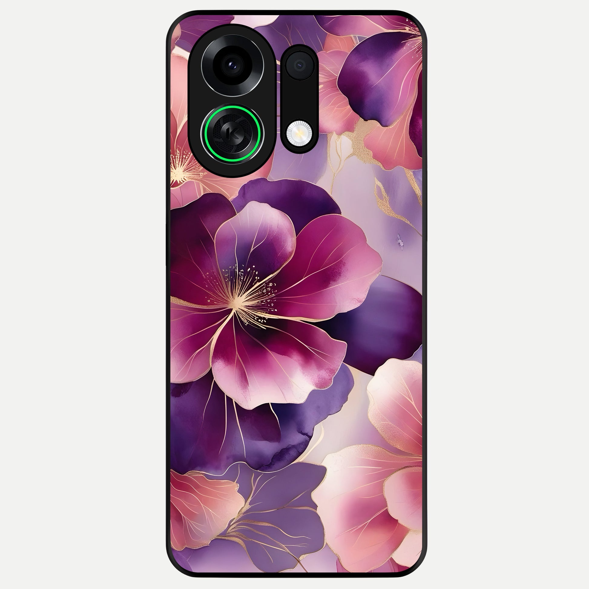  Pink Bouquet Florals Glass Case For Oppo K13 Turbo back cover – full design glossy printed glass finish