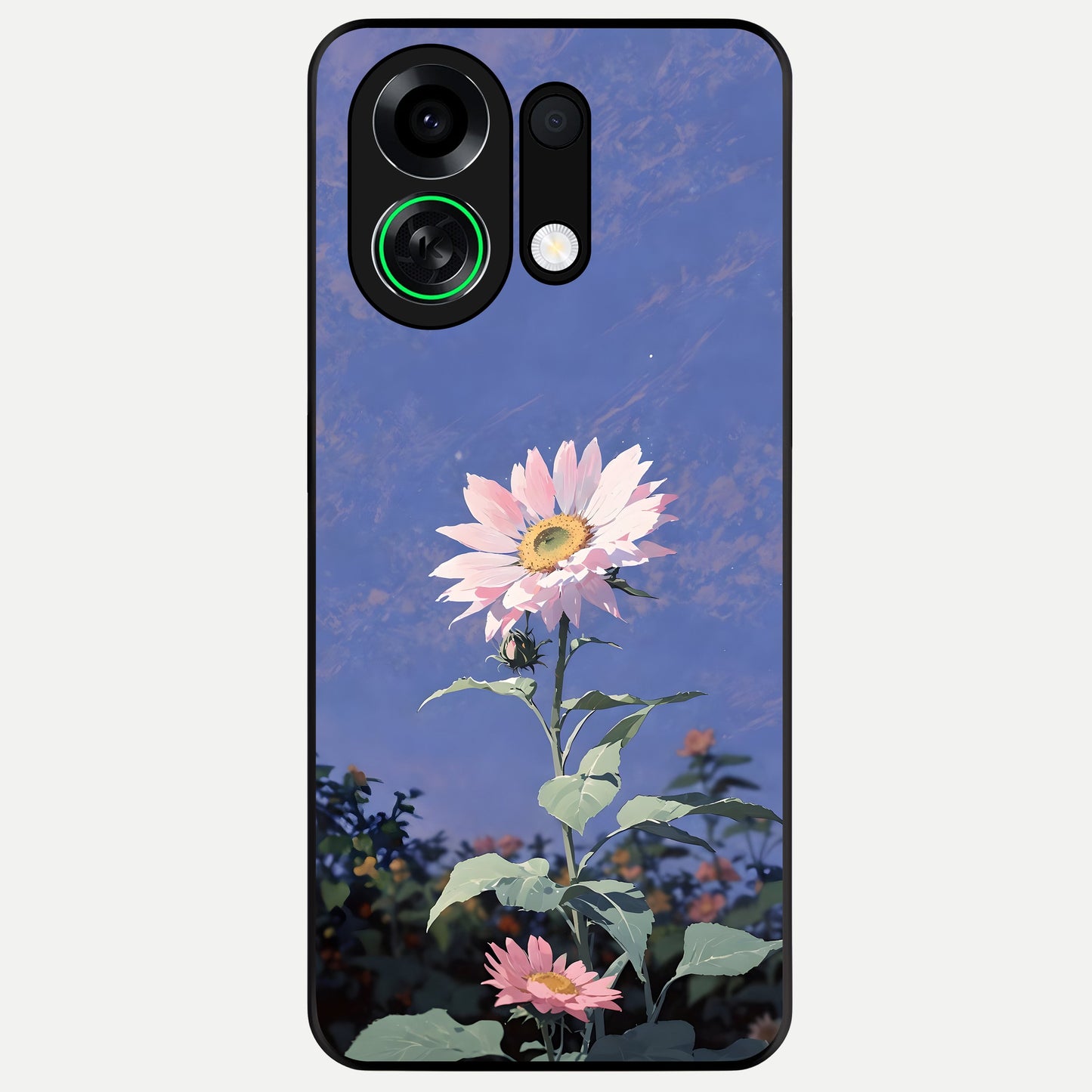  Pink Shells Outline Glass Case For Oppo K13 Turbo back cover – full design glossy printed glass finish