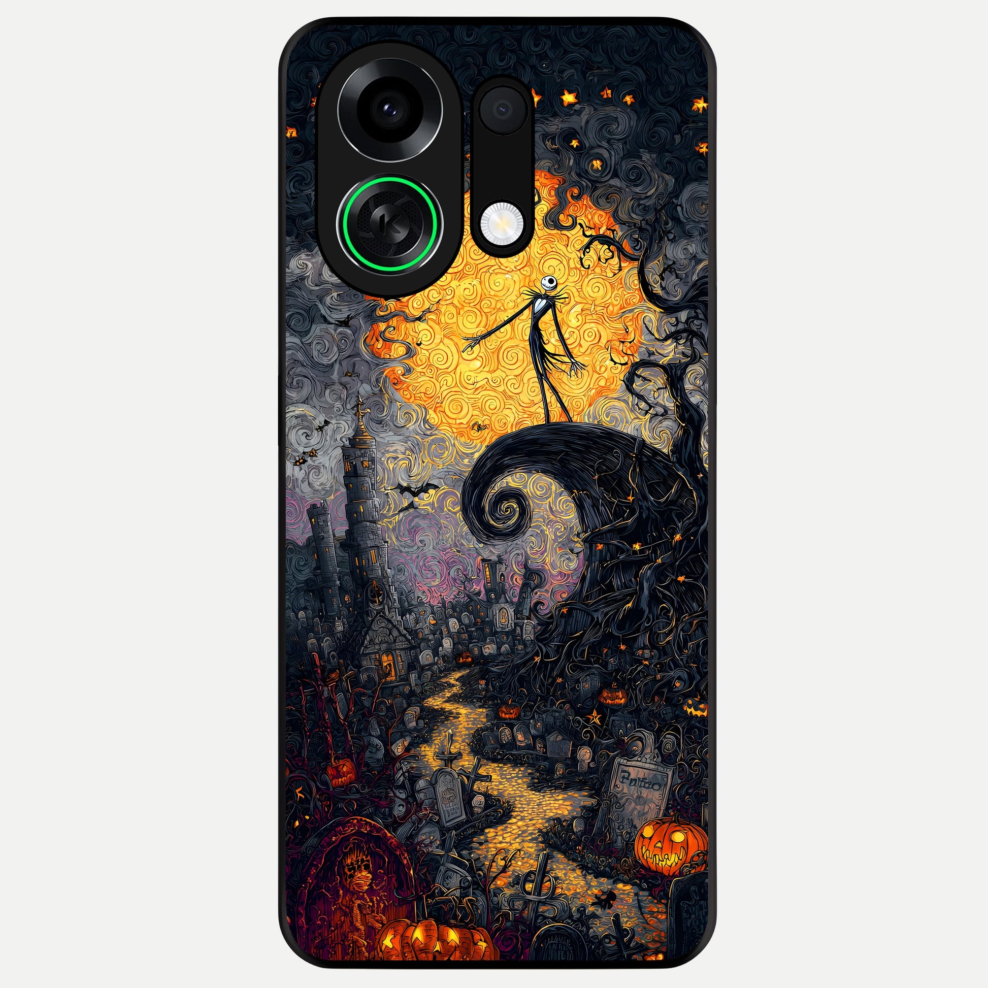  Pumpkin Moonlight Tale Glass Case For Oppo K13 Turbo back cover – full design glossy printed glass finish