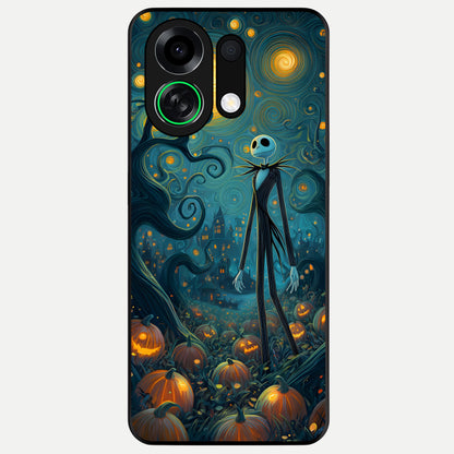 Pumpkin Moon Night Glass Case For Oppo K13 Turbo back cover – full design glossy printed glass finish