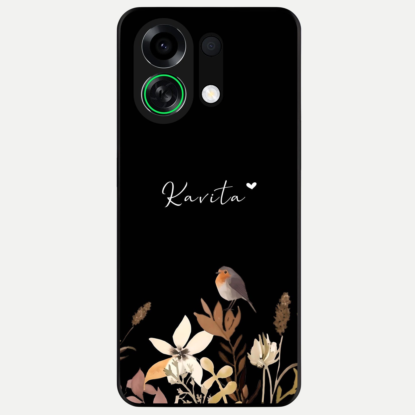  Quiet Garden Tune Custom Name Glass Case For Oppo K13 Turbo back cover – full design glossy printed glass finish
