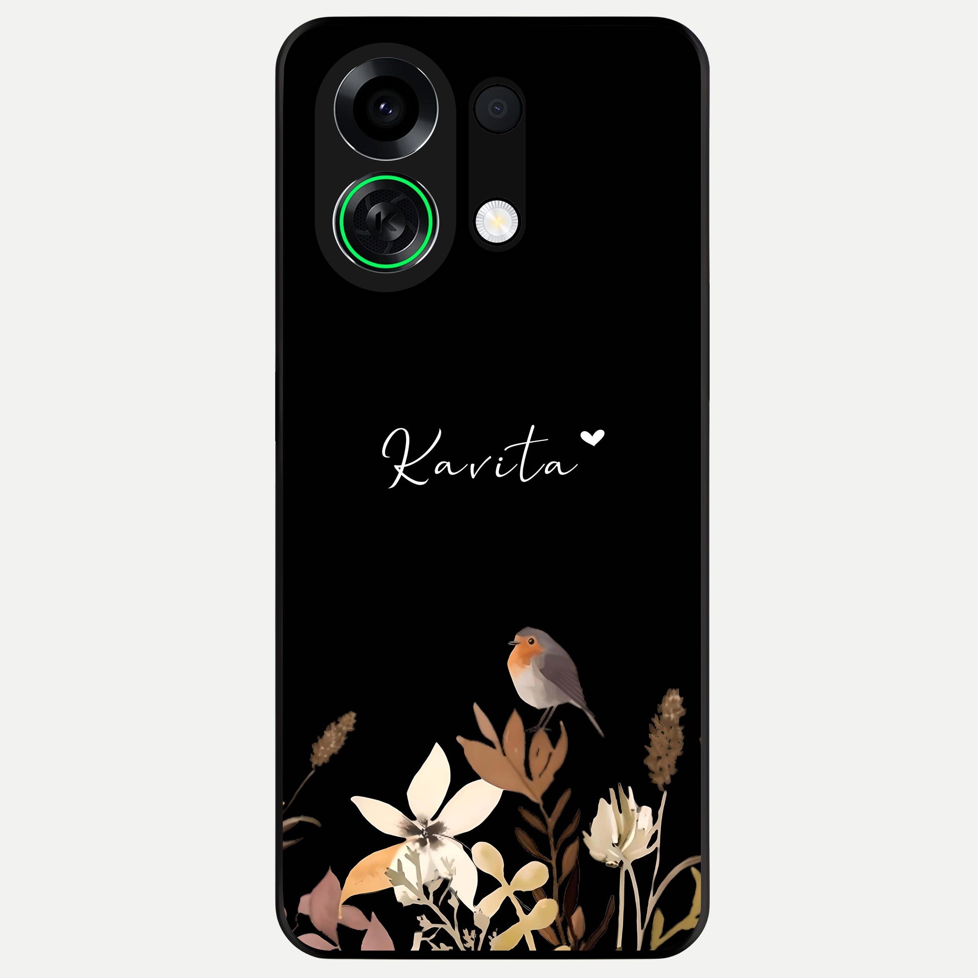  Quiet Garden Tune Custom Name Glass Case For Oppo K13 Turbo back cover – full design glossy printed glass finish