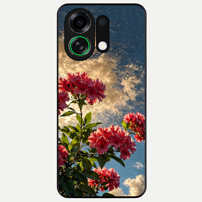  Red Bloom Skies Glass Case For Oppo K13 Turbo back cover – full design glossy printed glass finish