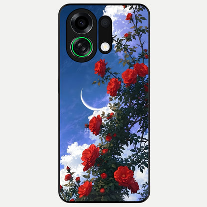  Rose Drift Flowers Glass Case For Oppo K13 Turbo back cover – full design glossy printed glass finish
