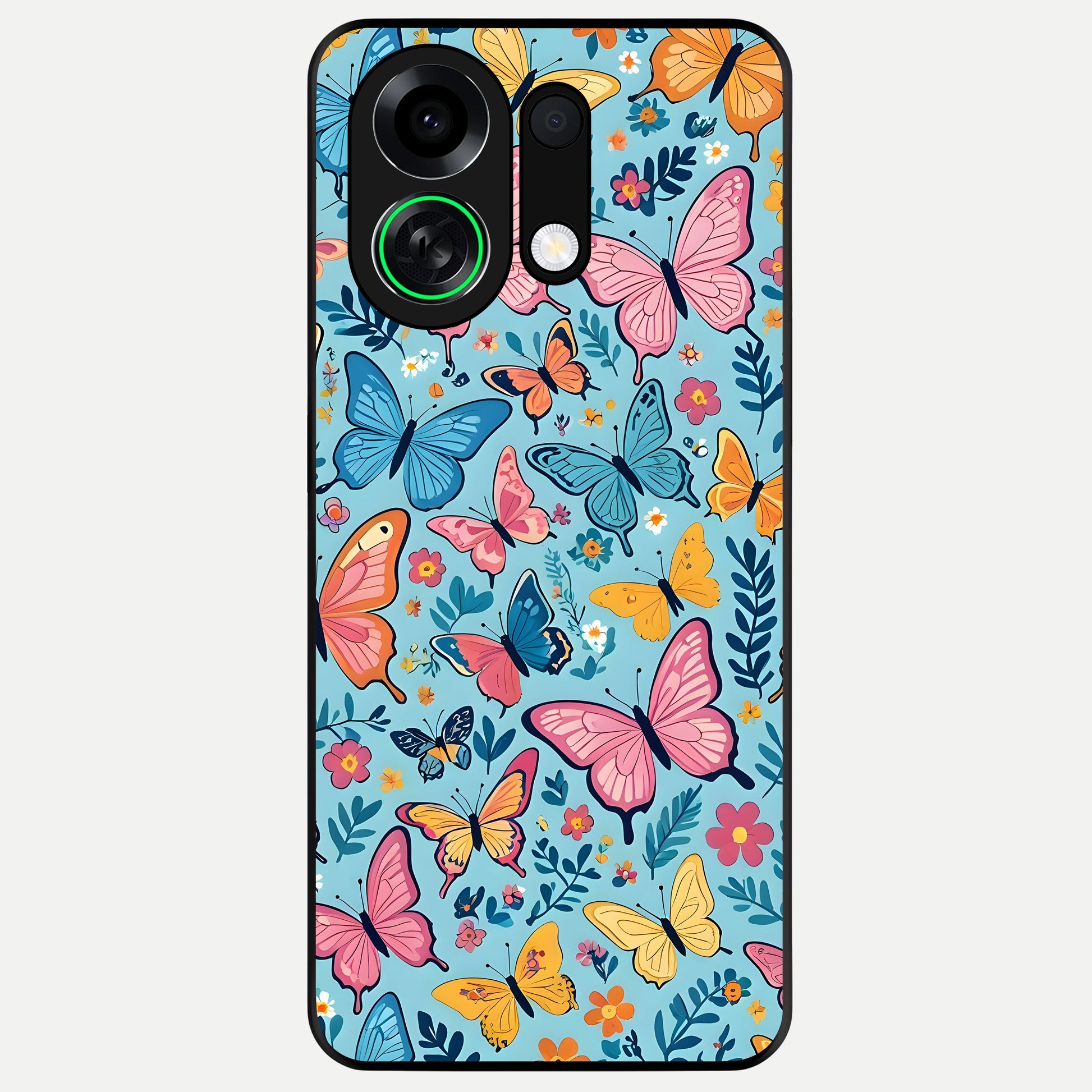  Spring Wing Garden Glass Case For Oppo K13 Turbo back cover – full design glossy printed glass finish