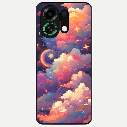  Starlit Dream Clouds Glass Case For Oppo K13 Turbo back cover – full design glossy printed glass finish