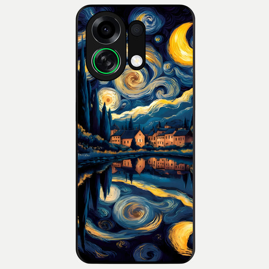  Starry Sky Serenity Glass Case For Oppo K13 Turbo back cover – full design glossy printed glass finish