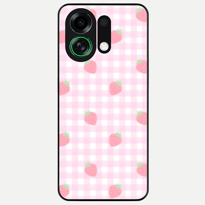  Strawberry Picnic Love Glass Case For Oppo K13 Turbo back cover – full design glossy printed glass finish