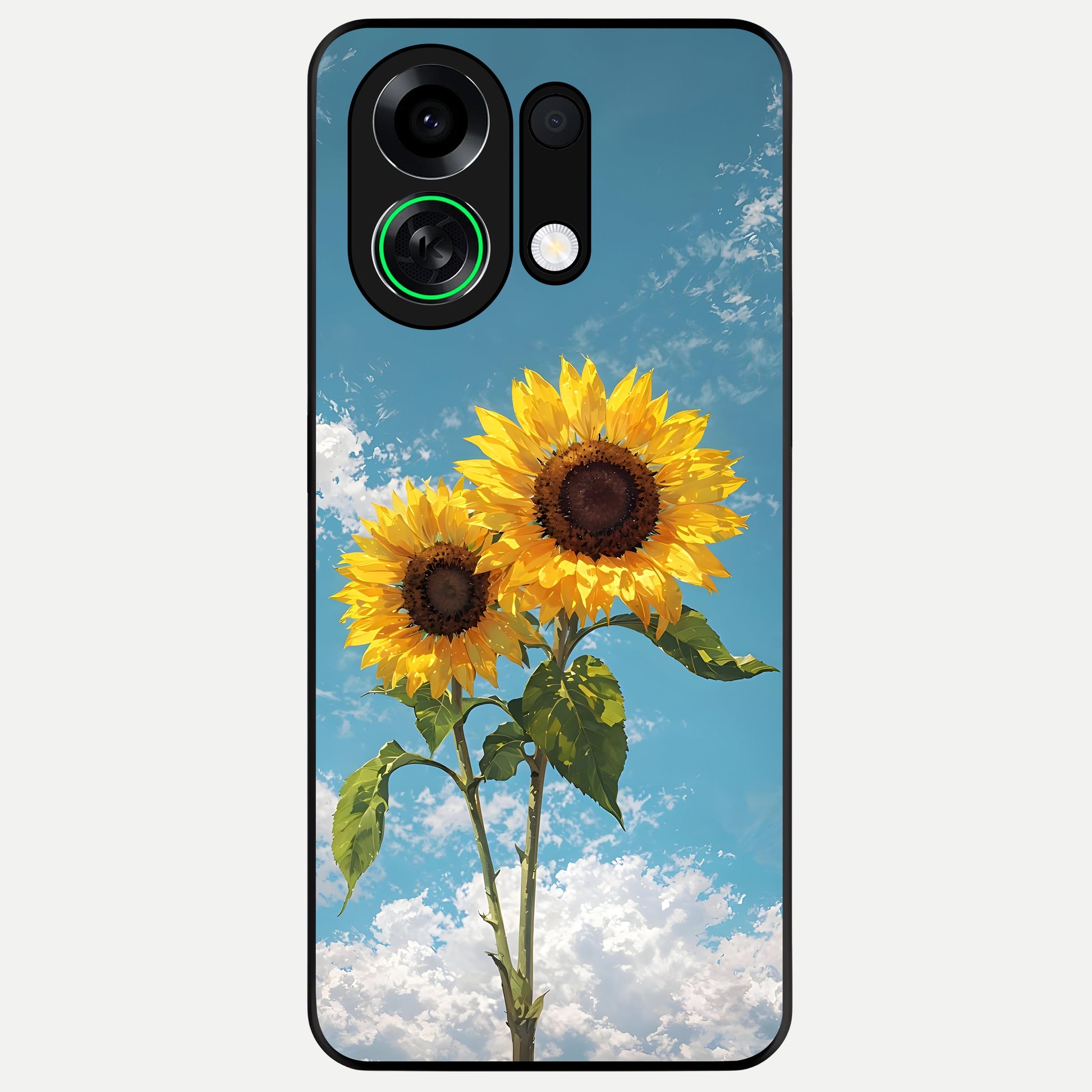  Sunlit Daisy Glow Glass Case For Oppo K13 Turbo back cover – full design glossy printed glass finish