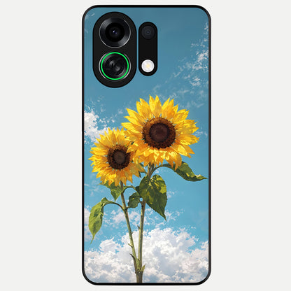  Sunlit Daisy Glow Glass Case For Oppo K13 Turbo back cover – full design glossy printed glass finish