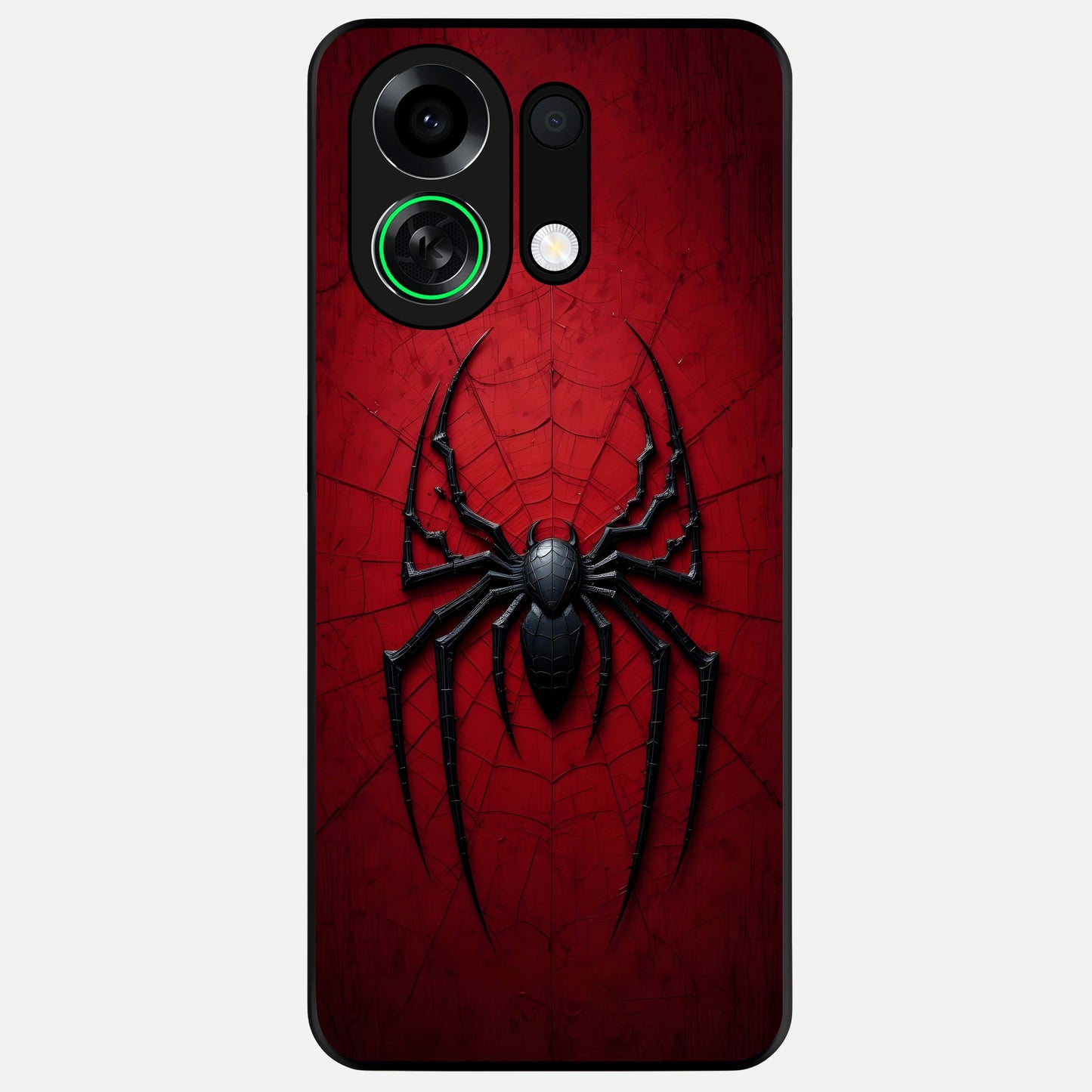  Superhero Web Emblem Glass Case For Oppo K13 Turbo back cover – full design glossy printed glass finish