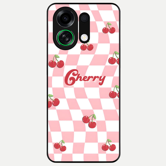  Sweet Cherry Vibes Glass Case For Oppo K13 Turbo back cover – full design glossy printed glass finish
