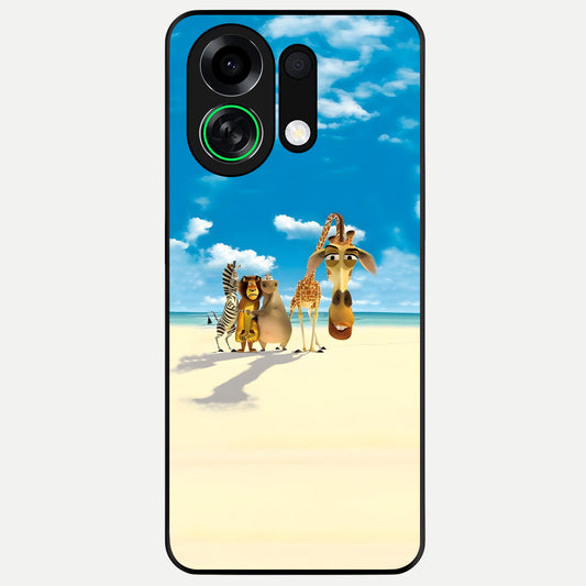  Tropical Fun Squad Glass Case For Oppo K13 Turbo back cover – full design glossy printed glass finish