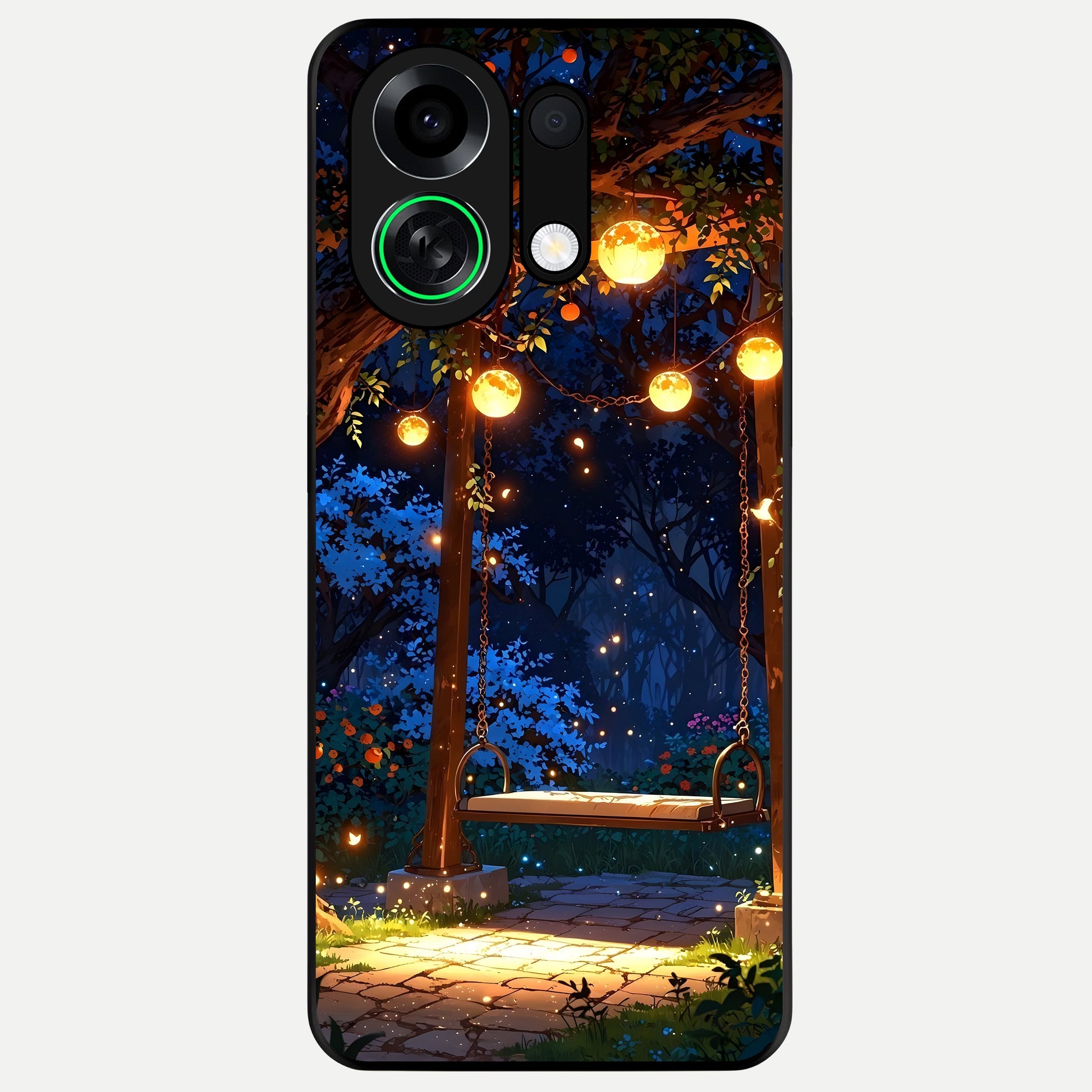  Twilight Garden Swing Glass Case For Oppo K13 Turbo back cover – full design glossy printed glass finish