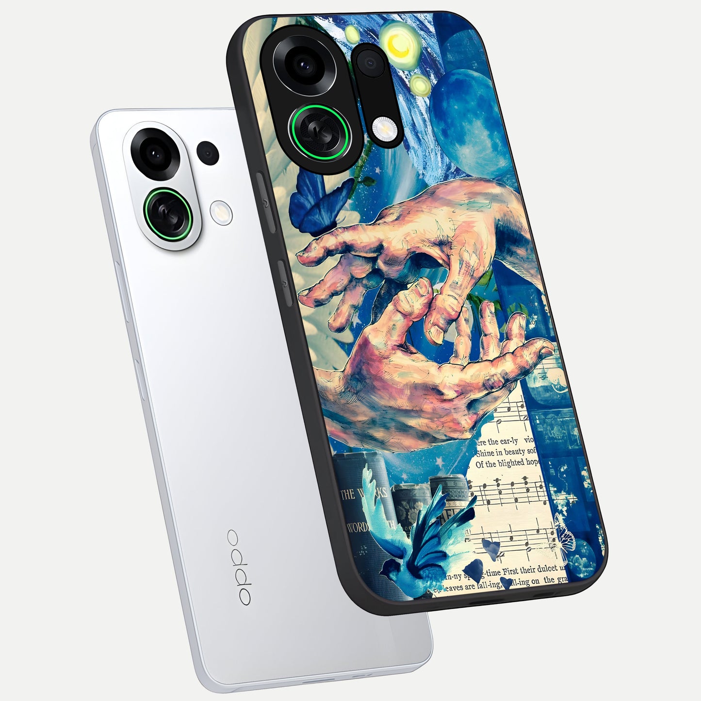  Aesthetic Divider phone case For Oppo K13 Turbo showing premium glass back cover with detailed artwork