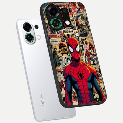  Aesthetic Spider phone case For Oppo K13 Turbo showing premium glass back cover with detailed artwork