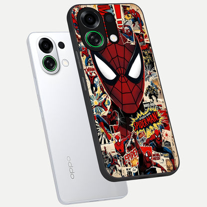  Aesthetic Wonder Spider phone case For Oppo K13 Turbo showing premium glass back cover with detailed artwork