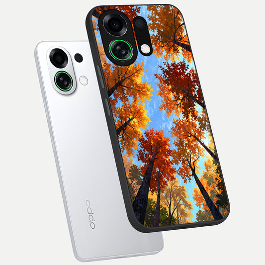  Autumn Sky Rise phone case For Oppo K13 Turbo showing premium glass back cover with detailed artwork