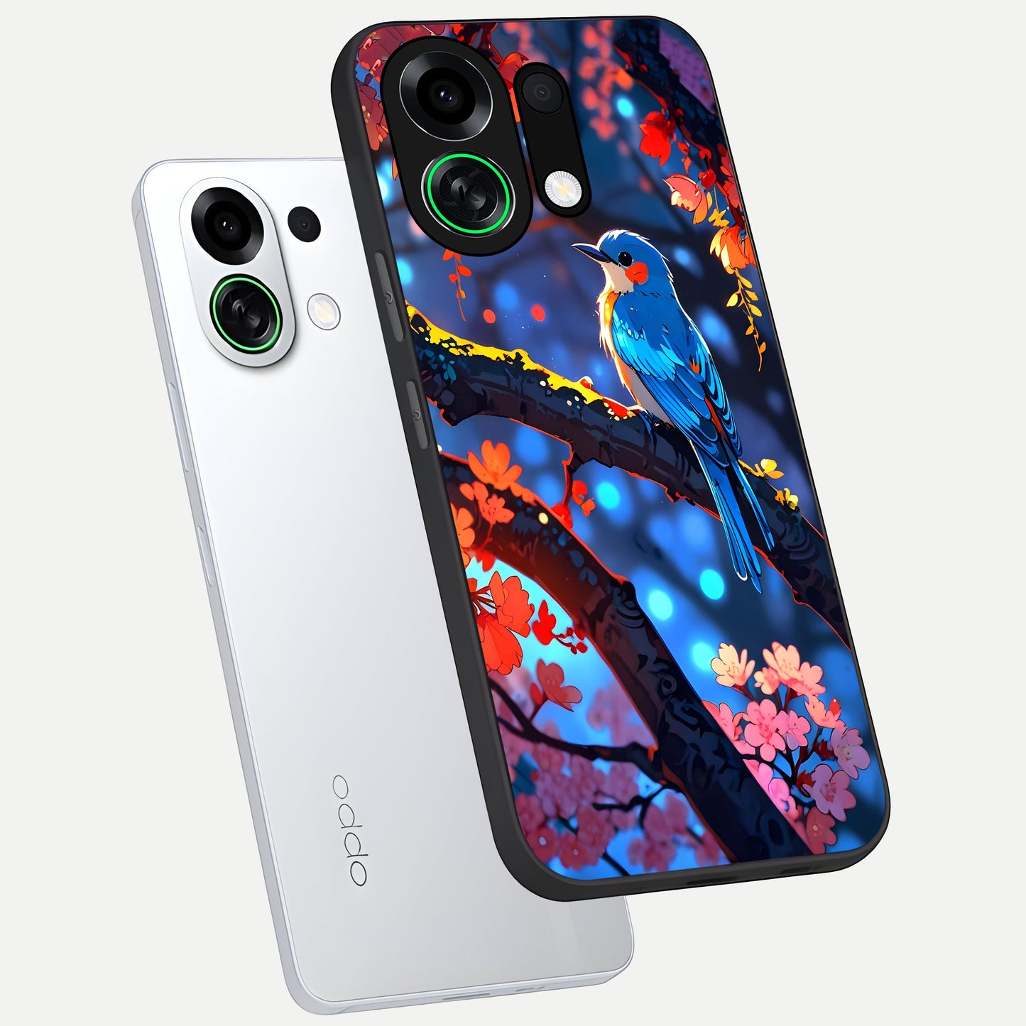  Blooming Water Drift phone case For Oppo K13 Turbo showing premium glass back cover with detailed artwork