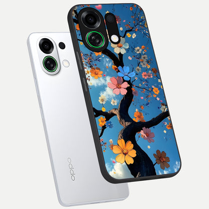  Blossom Dream Sky phone case For Oppo K13 Turbo showing premium glass back cover with detailed artwork