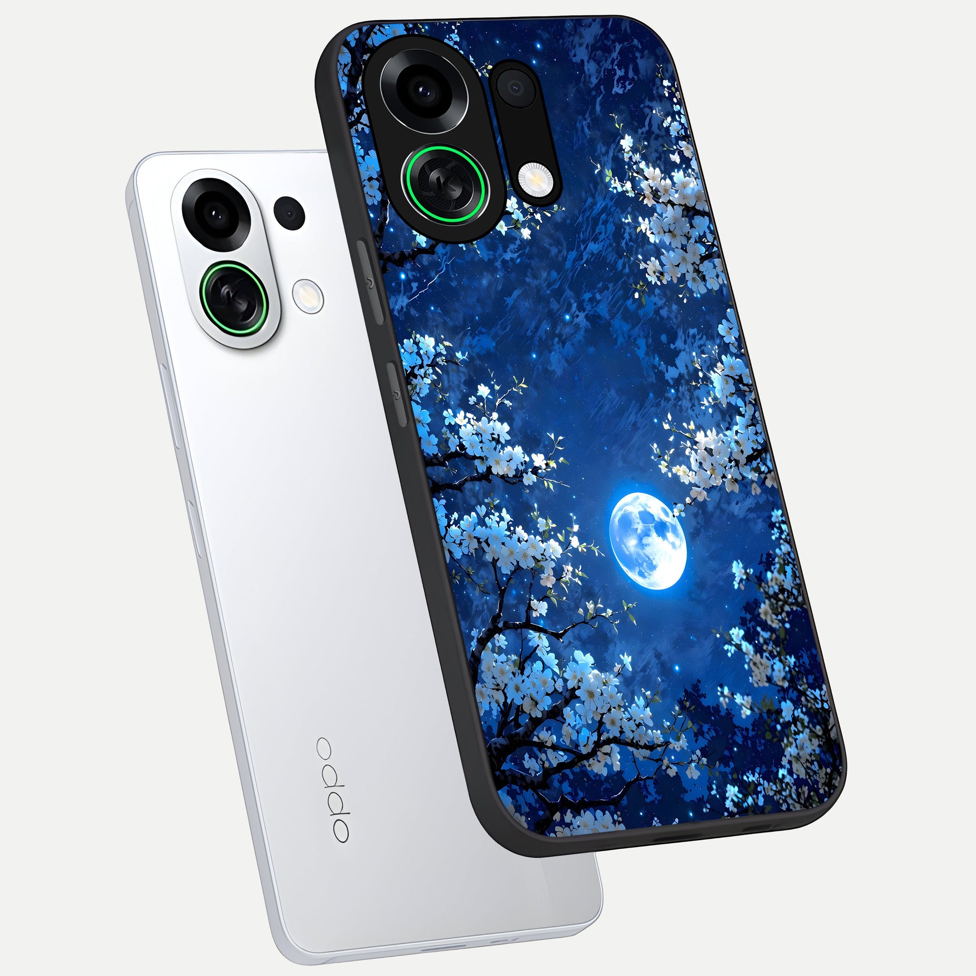  Blossom Moonlight Sky phone case For Oppo K13 Turbo showing premium glass back cover with detailed artwork